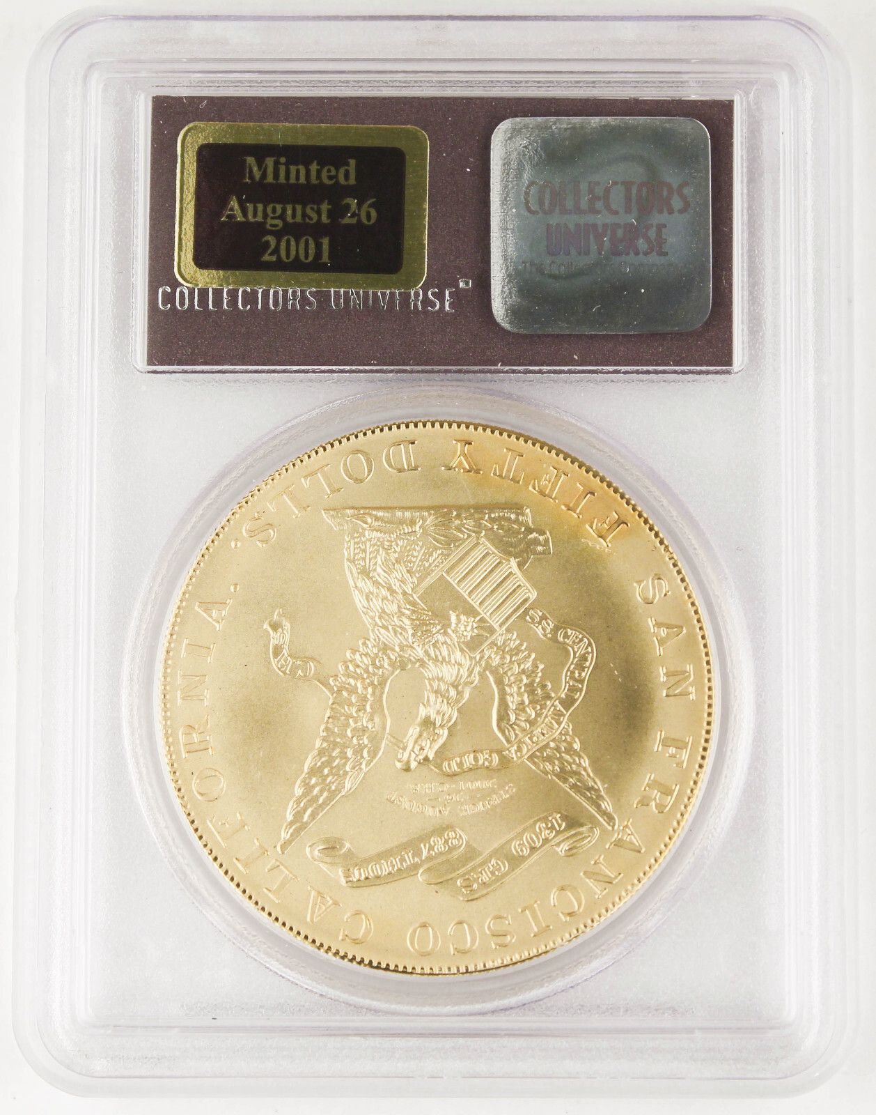 1855年 ケロッグ リストライク 50ドル金貨 PCGS Gem UNC 2.41オンス