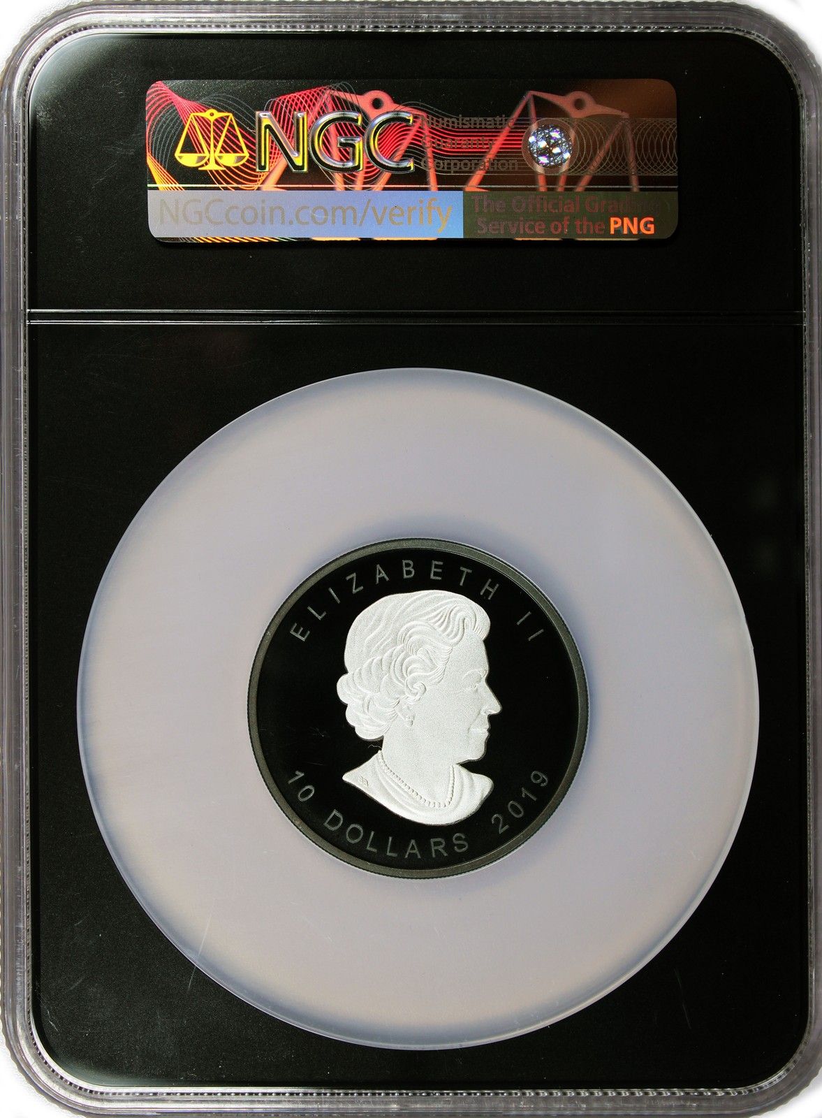 2019年 10ドル プルーフ ロジウム カナダ 2オンス シルバー メープル