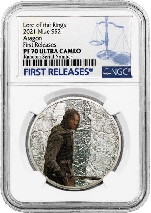 2021年 ニウエ プルーフ ロード・オブ・ザ・リング アラゴン 1オンス