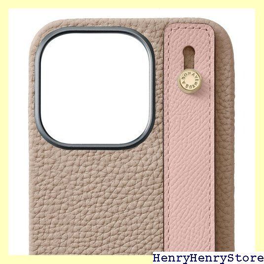 BONAVENTURA iPhone16 レザー ハンドル付き グレージュ iPhone 16) ハンドル付き バックカバーケース シュリンクレザー