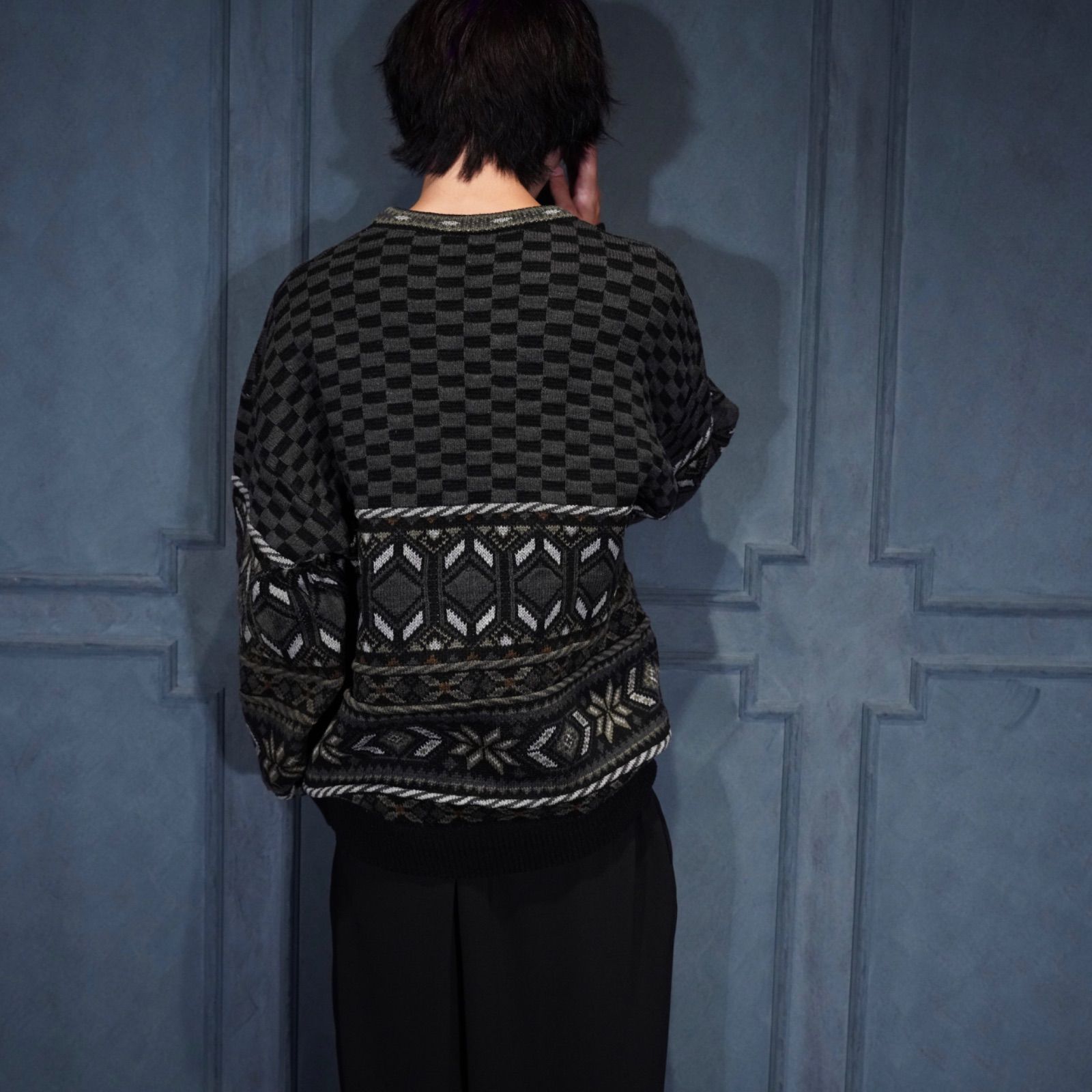 EU VINTAGE TRICOT BAAJ PATTERNED HEAVY KNIT/ヨーロッパ古着柄 
