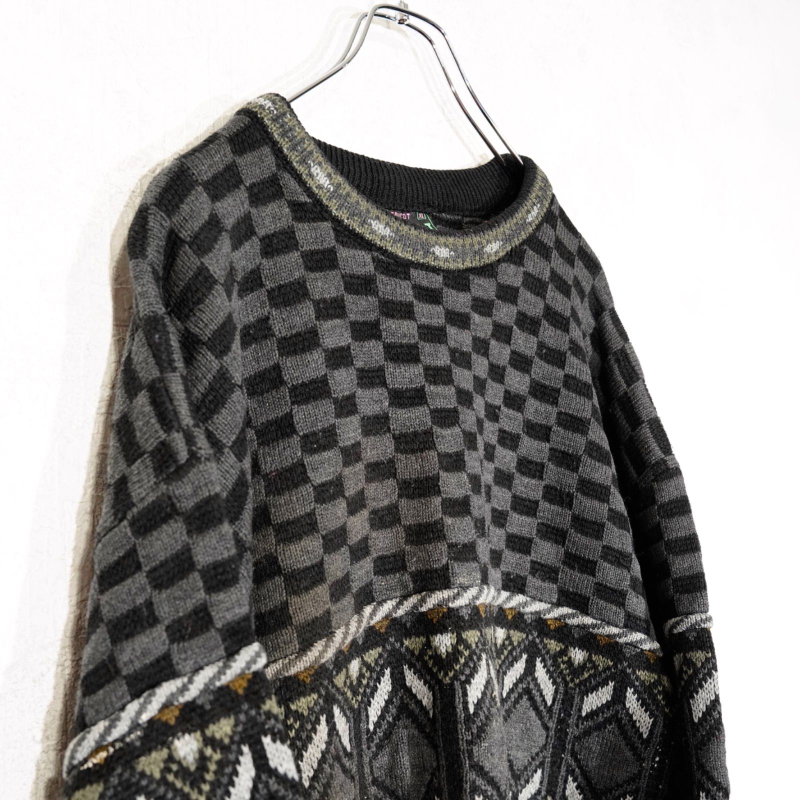 EU VINTAGE TRICOT BAAJ PATTERNED HEAVY KNIT/ヨーロッパ古着柄 