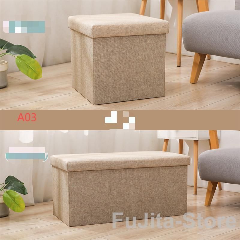 ペンチオットマン綿麻布製椅子クッションフタ付きチェアツールボックス