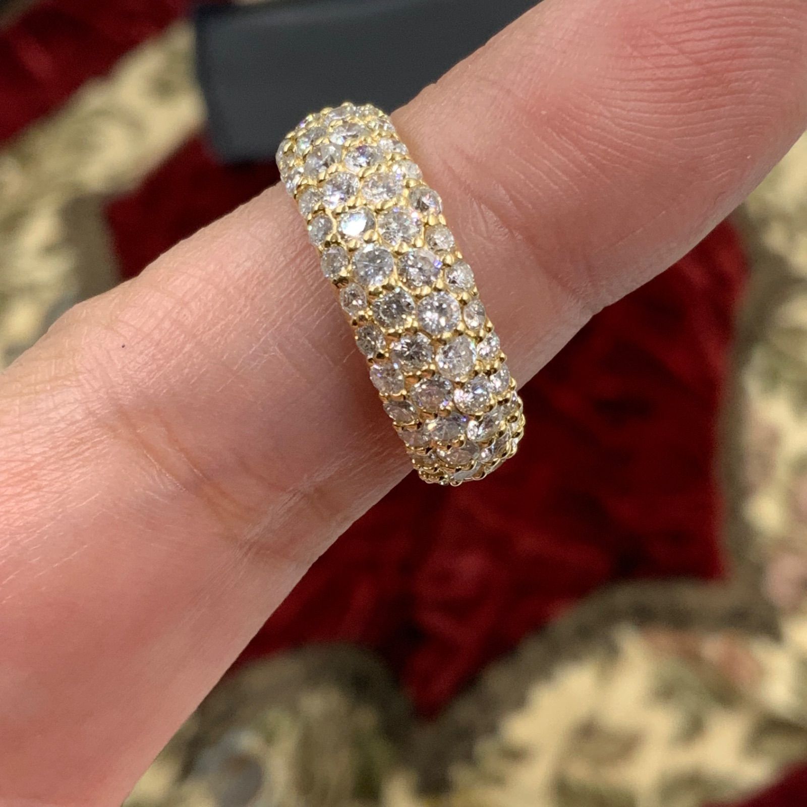 K18 パヴェダイヤリング 1.5ct 6.6g 約12号 - メルカリ