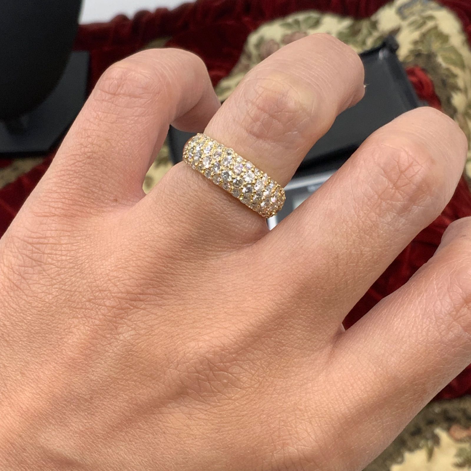 K18 パヴェダイヤリング 1.5ct 6.6g 約12号 - メルカリ