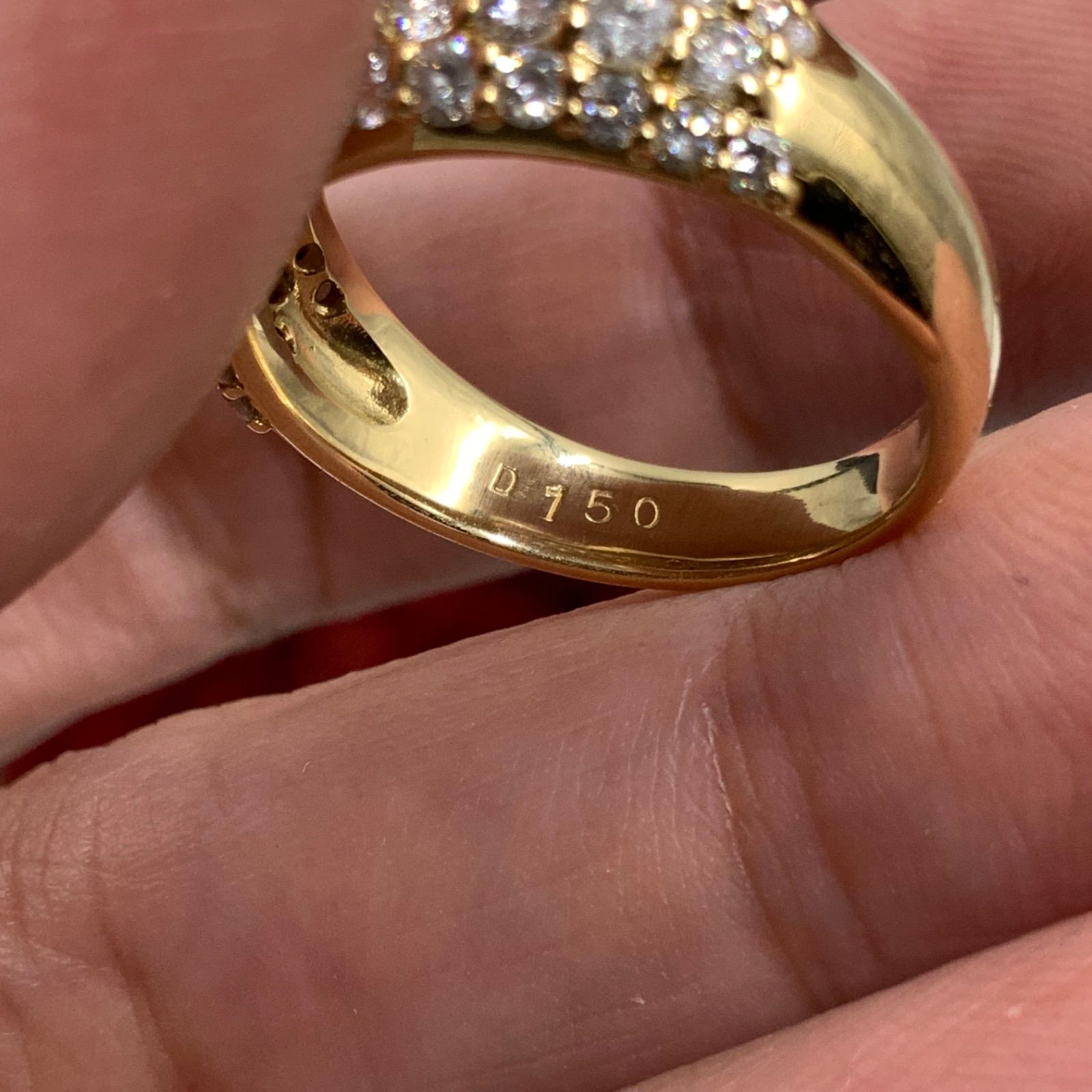 K18 パヴェダイヤリング 1.5ct 6.6g 約12号 - メルカリ