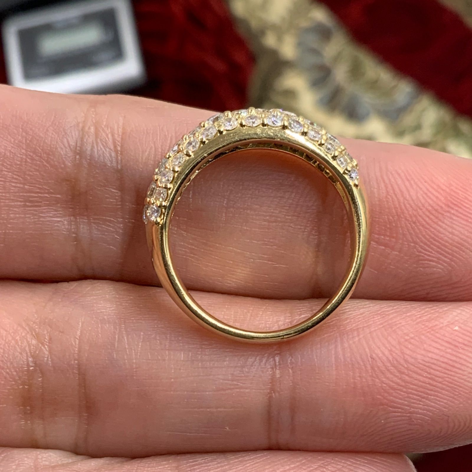 K18 パヴェダイヤリング 1.5ct 6.6g 約12号 - メルカリ