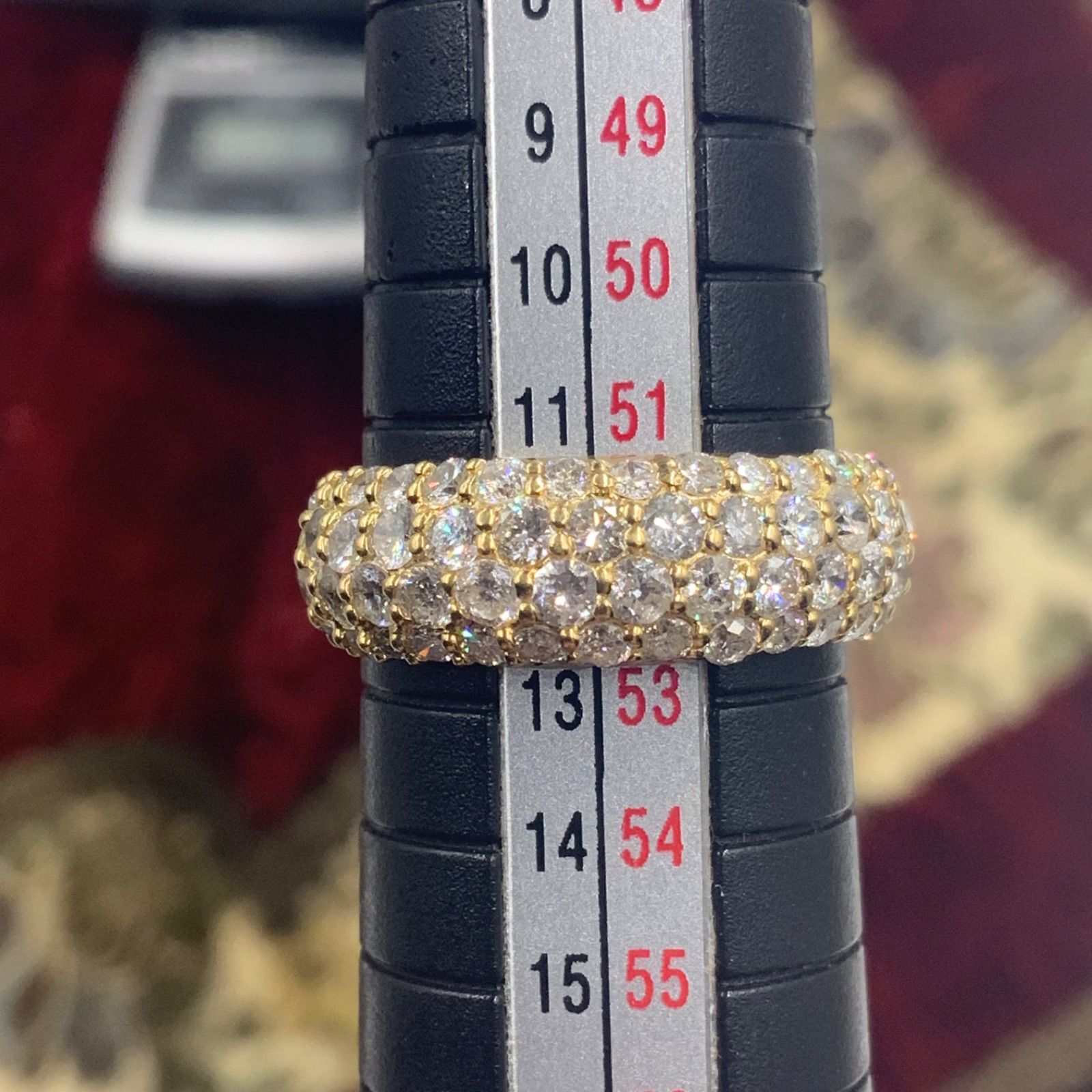 リング ダイヤリング K18 1.5ct パヴェ
