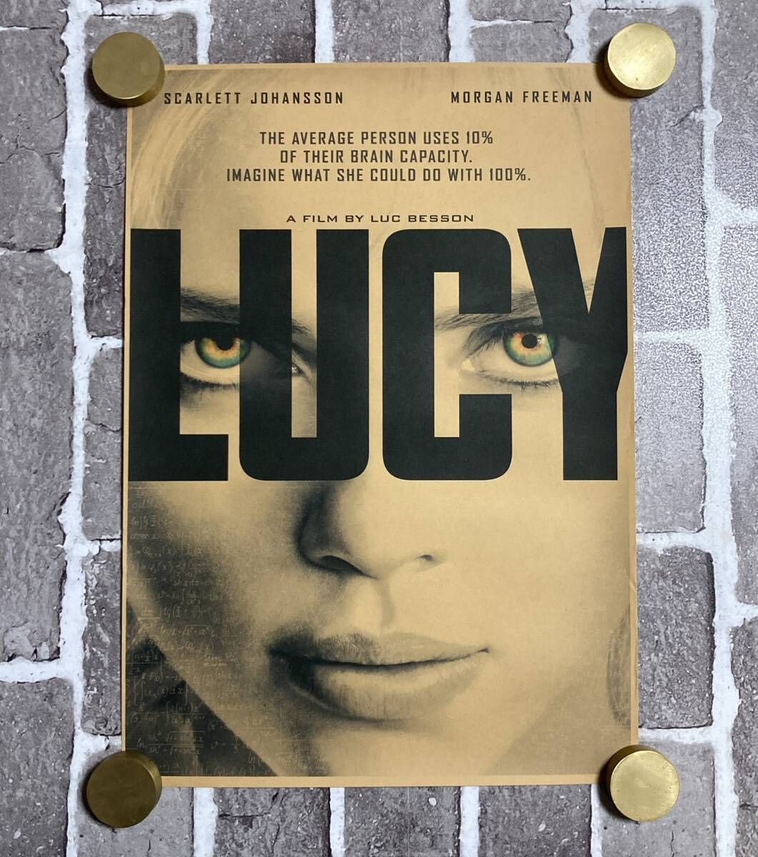 クラフト紙製 映画ポスター LUCY:ルーシー （スカーレット・ヨハンソン