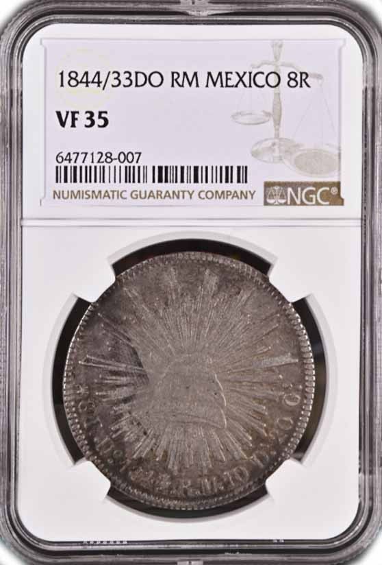 NGC UNC-D メキシコ 1892CA 8R 銀貨　未使用 NGC UNC-D メキシコ 1892CA 8R 銀貨 未使用 NGC UNC-D メキシコ 1892CA