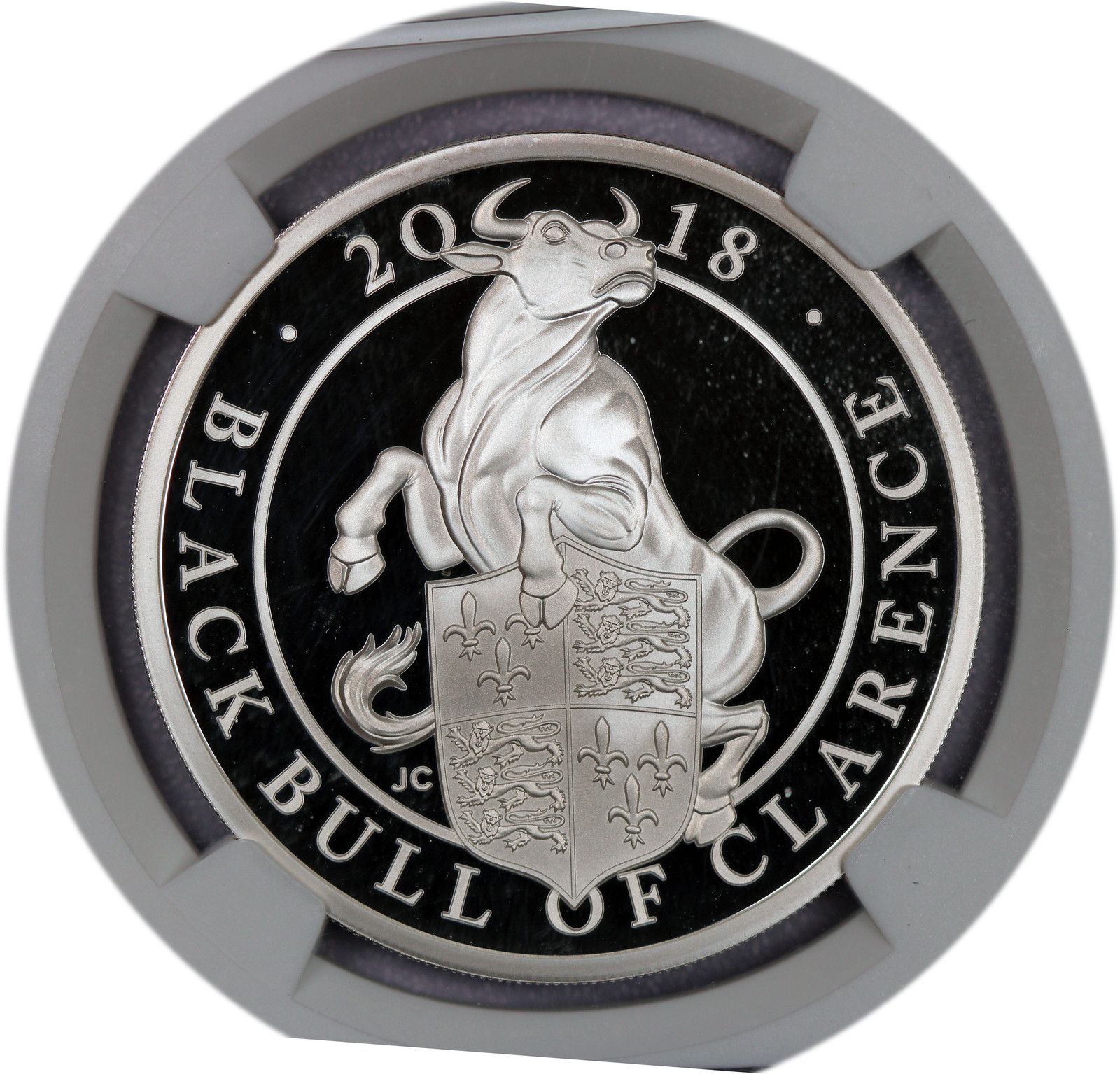 最高鑑定2018英国クイーンズビースト漆黒の猛牛ブラックブル堂々たる2オンス銀貨 最高鑑定2018英国クイーンズビースト漆黒の猛牛ブラックブル堂々たる2