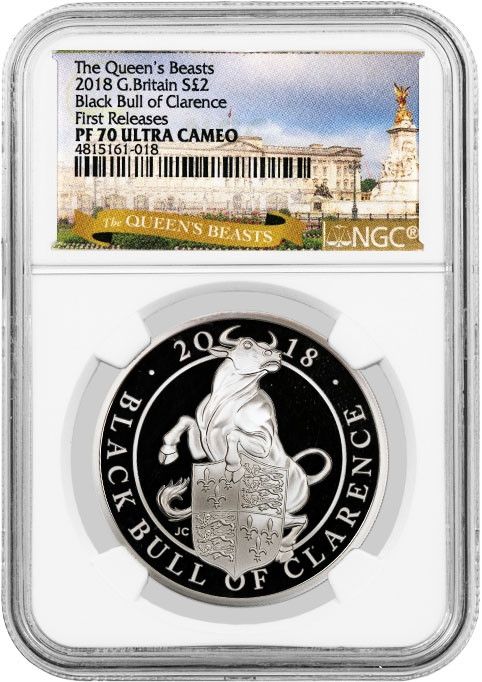 2018 2￡ 1オンス シルバー プルーフ グレートブリテン クイーンズ