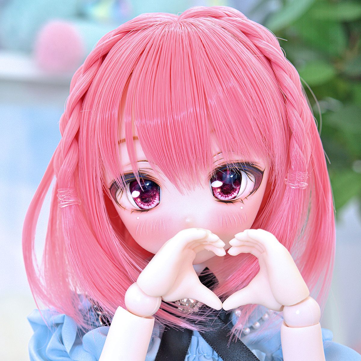 Derteufel666] オリジナルウィッグ 9インチ サイド三つ編みボブ