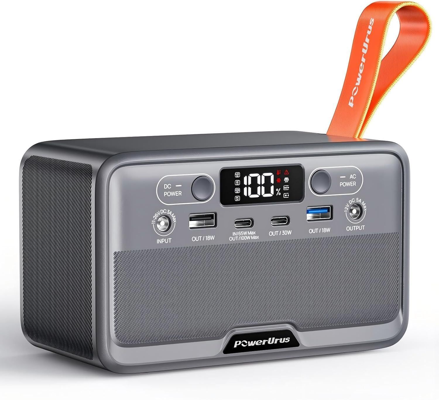 ポータブル電源 89.6Wh リン酸鉄 小型 軽量 AC100V DC100W ６つ出力ポート 急速充電 Type-C搭載 ポータブルバッテリー LEDライト付き 飛行機に持ち込みが可