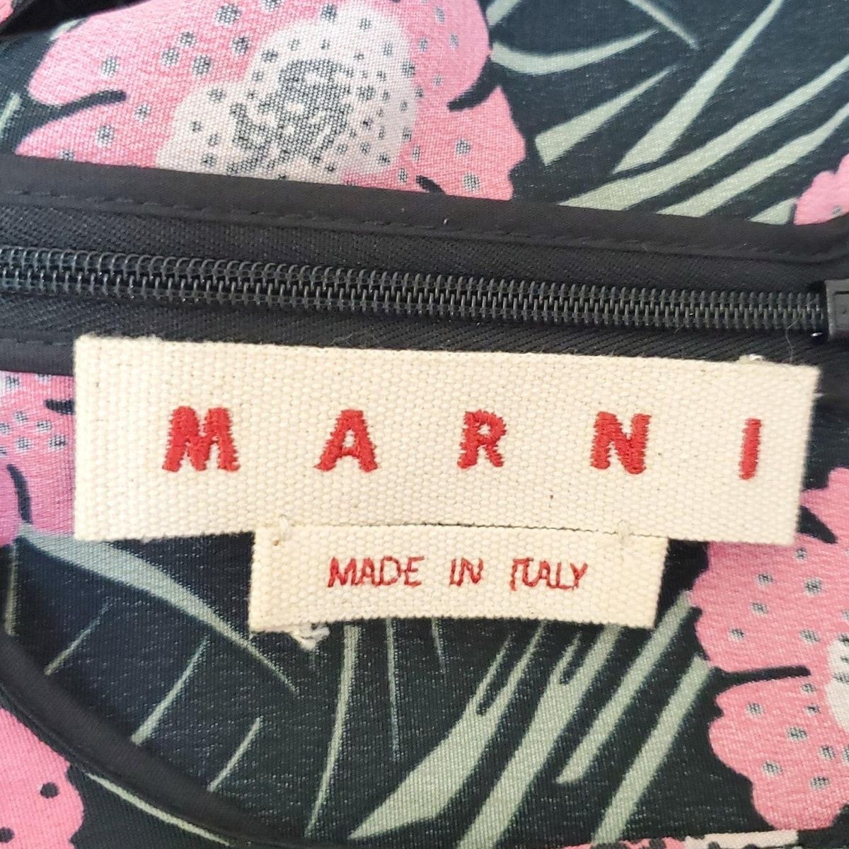 MARNI(マルニ) ワンピース サイズ38 S レディース - 黒×イエロー