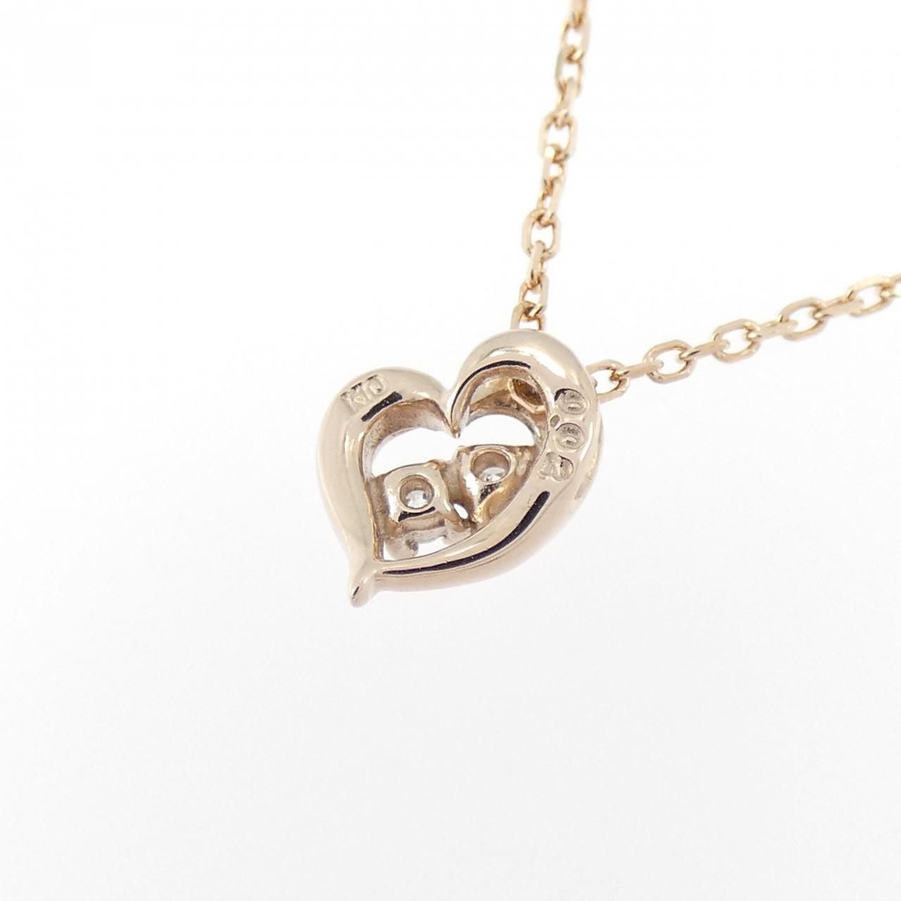 K10PG ハート ダイヤモンド ネックレス 0.02CT - メルカリ