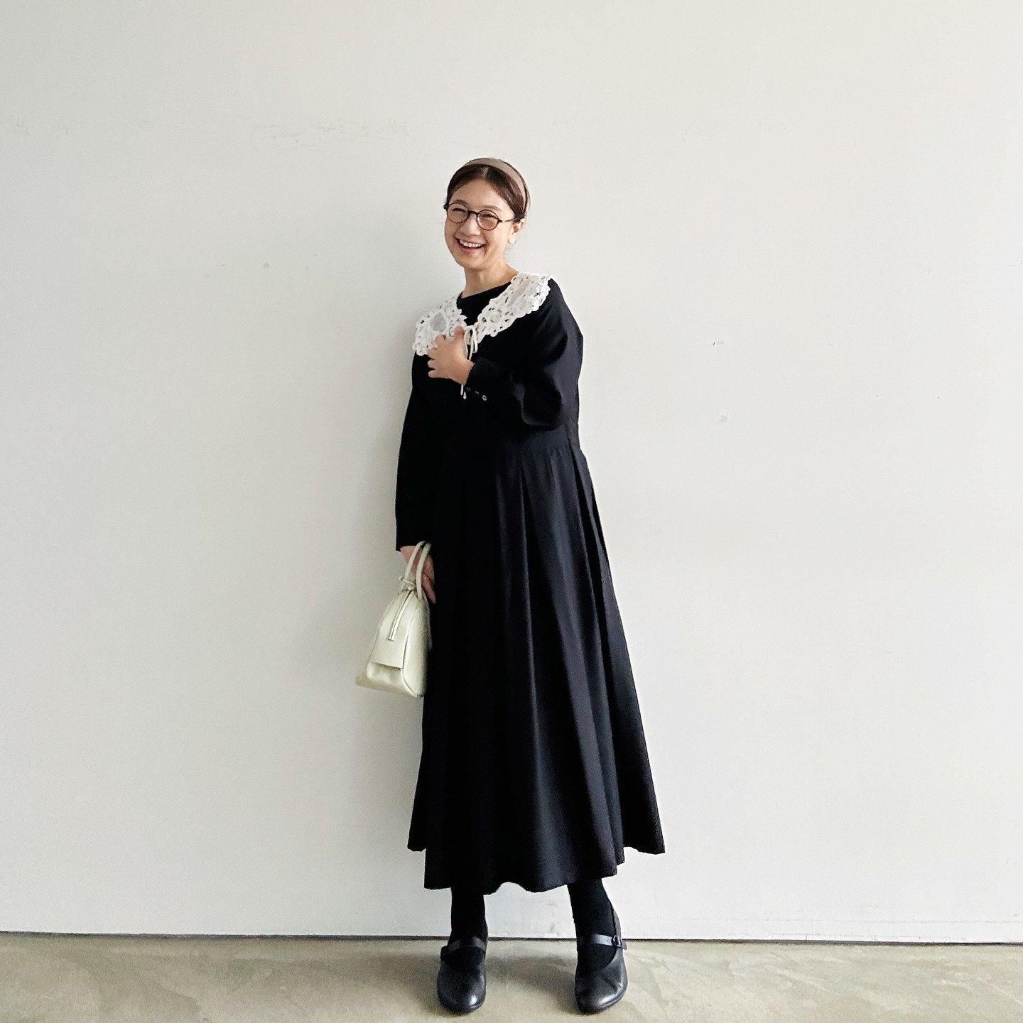 きちんと見えのワンピース ブラック