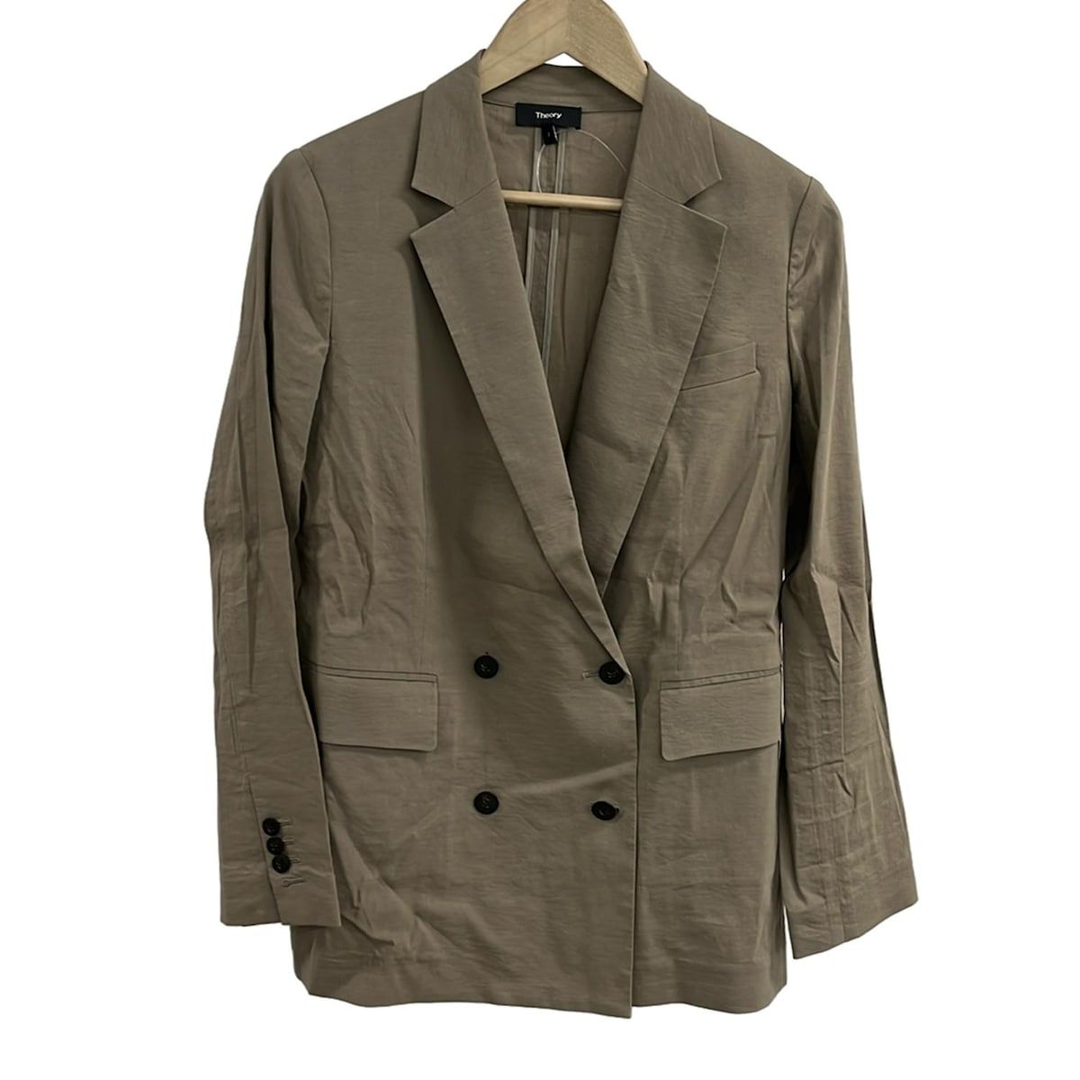 【超美品】theory セオリー ジャケット サイズ2 サンド theory(セオリー) ジャケット サイズ2 S レディース美品 - グレー