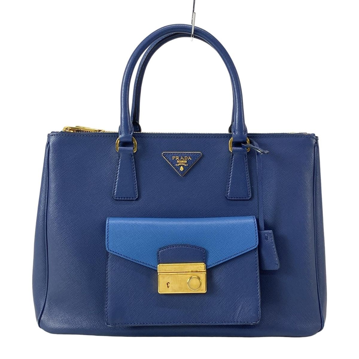 PRADA(プラダ) トートバッグ - BN2674 ブルー×ライトブルー レザー