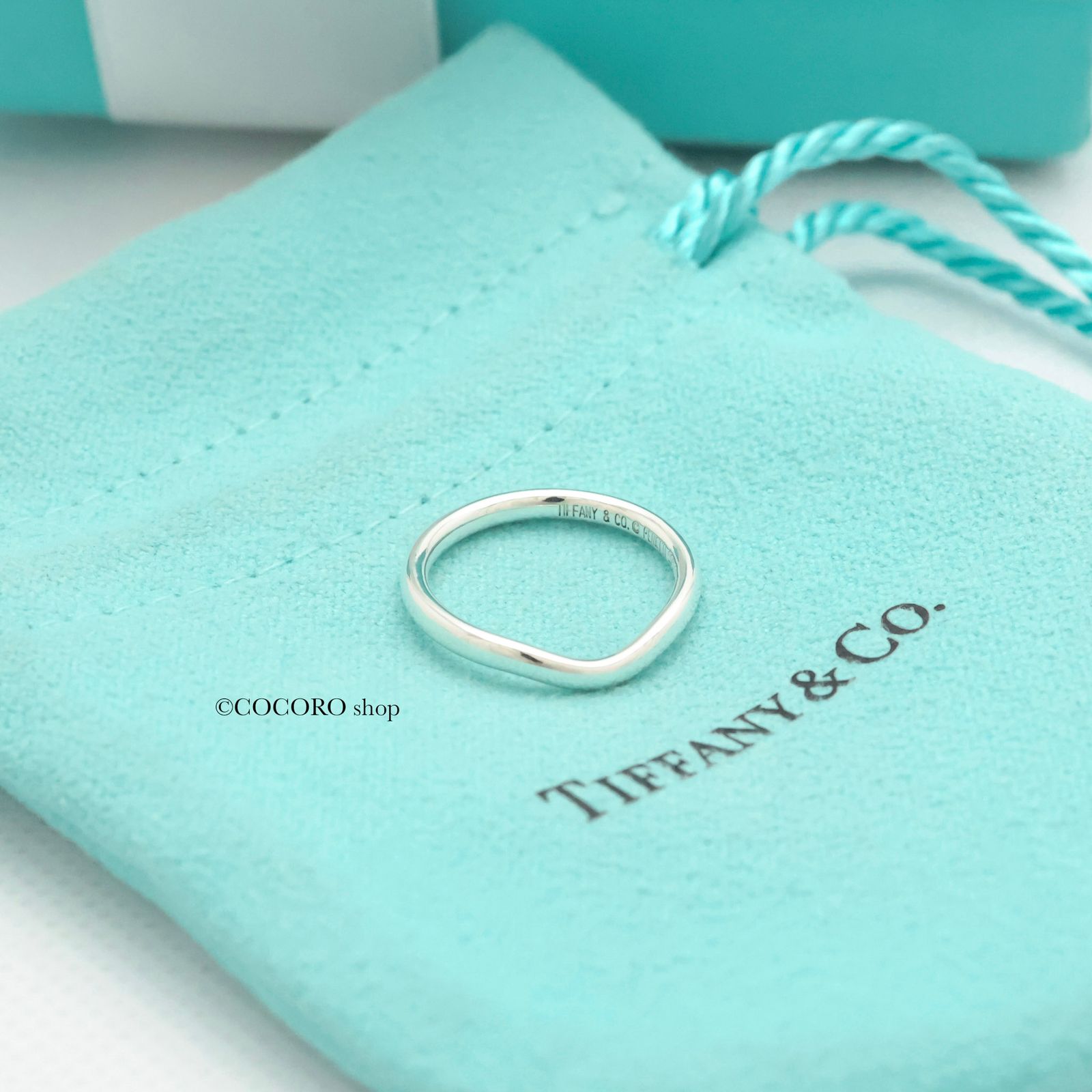 美品】ティファニー TIFFANY＆Co. カーブド エルサペレッティ バンド