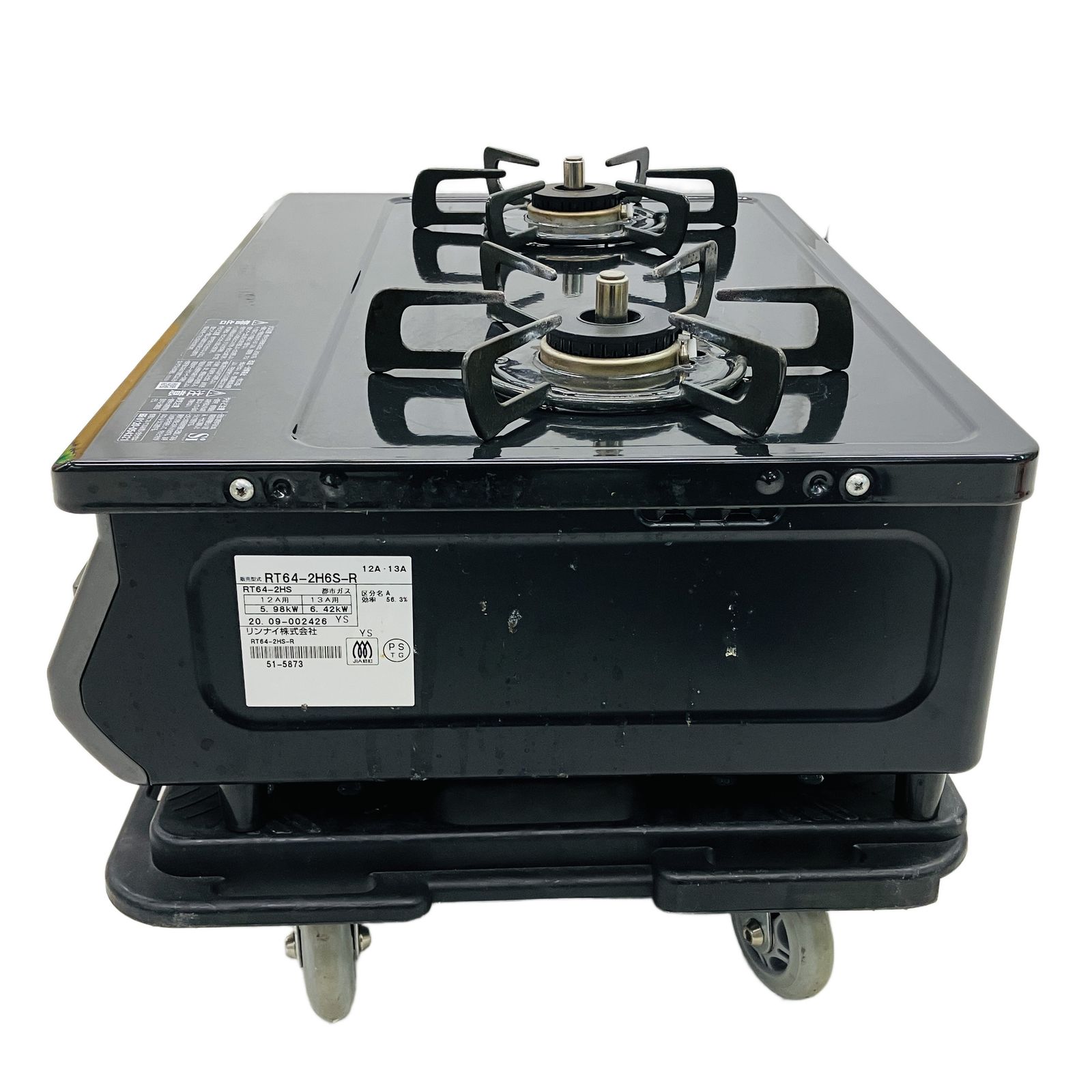 Rinnai RT64-2H6S-R ガスコンロ 2020年製造 都市ガス用 グリル無し