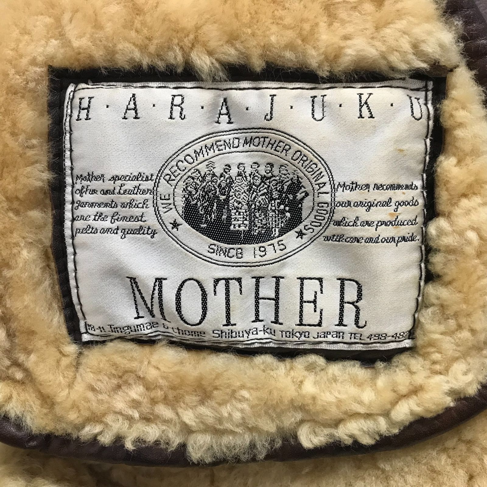 HARAJUKU MOTHER ハラジュクマザー ムートンジャケット フライト 