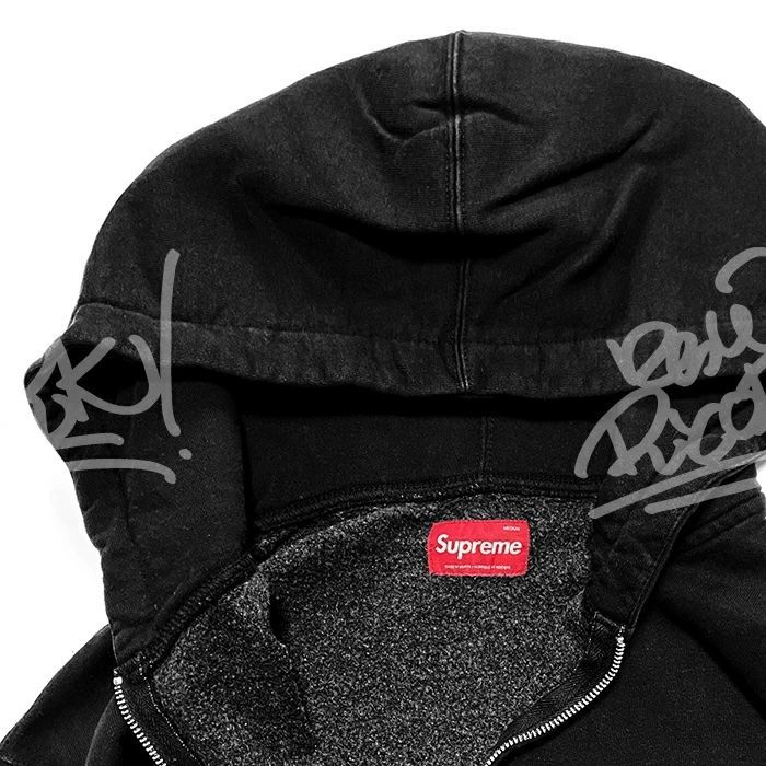 送料無料メンズ ジップアップパーカー ブラック Supreme シュプリーム 