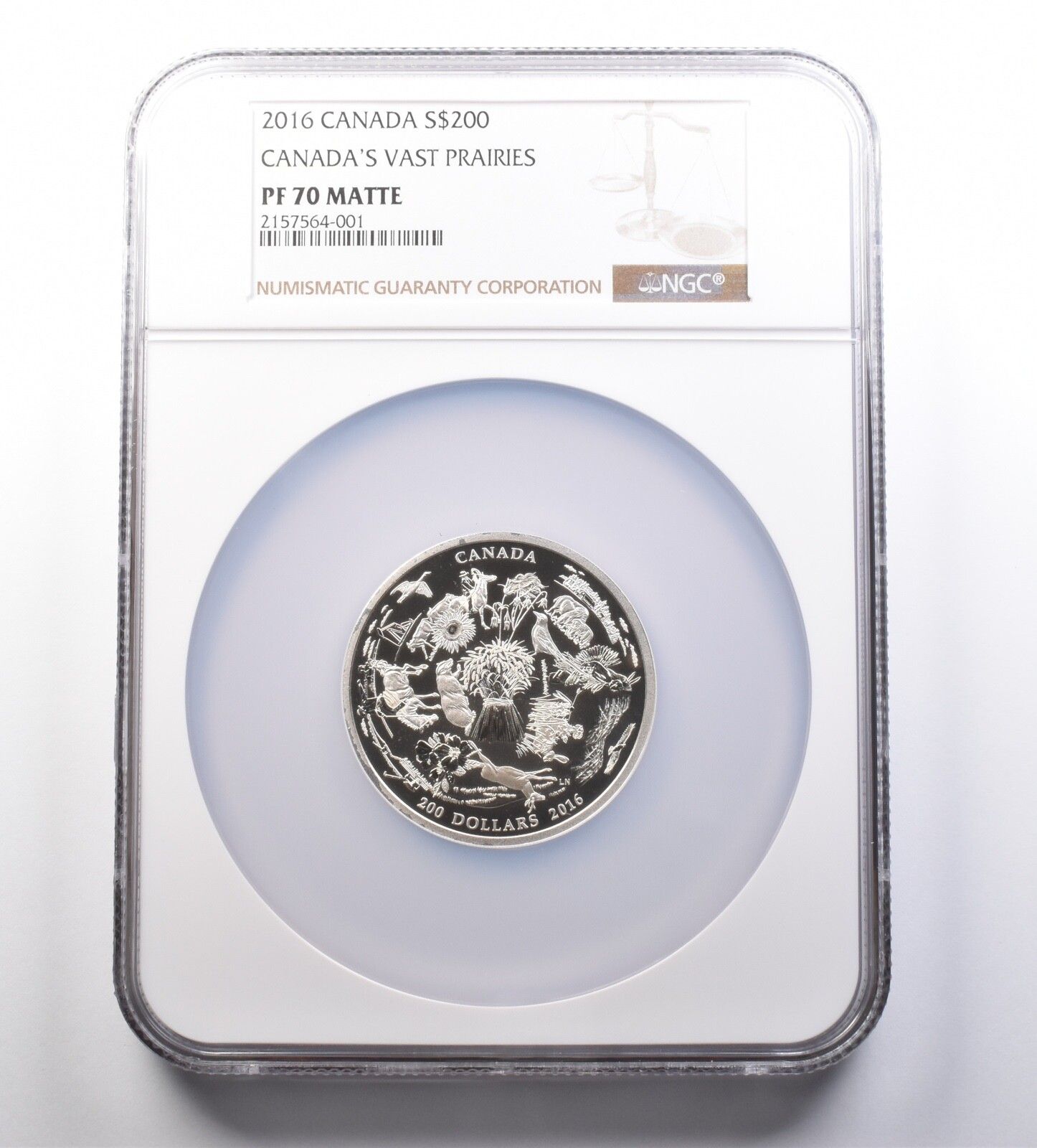 2016年 カナダ 200ドル銀貨 カナダズ・ヴァスト・プレーリーズ PF70