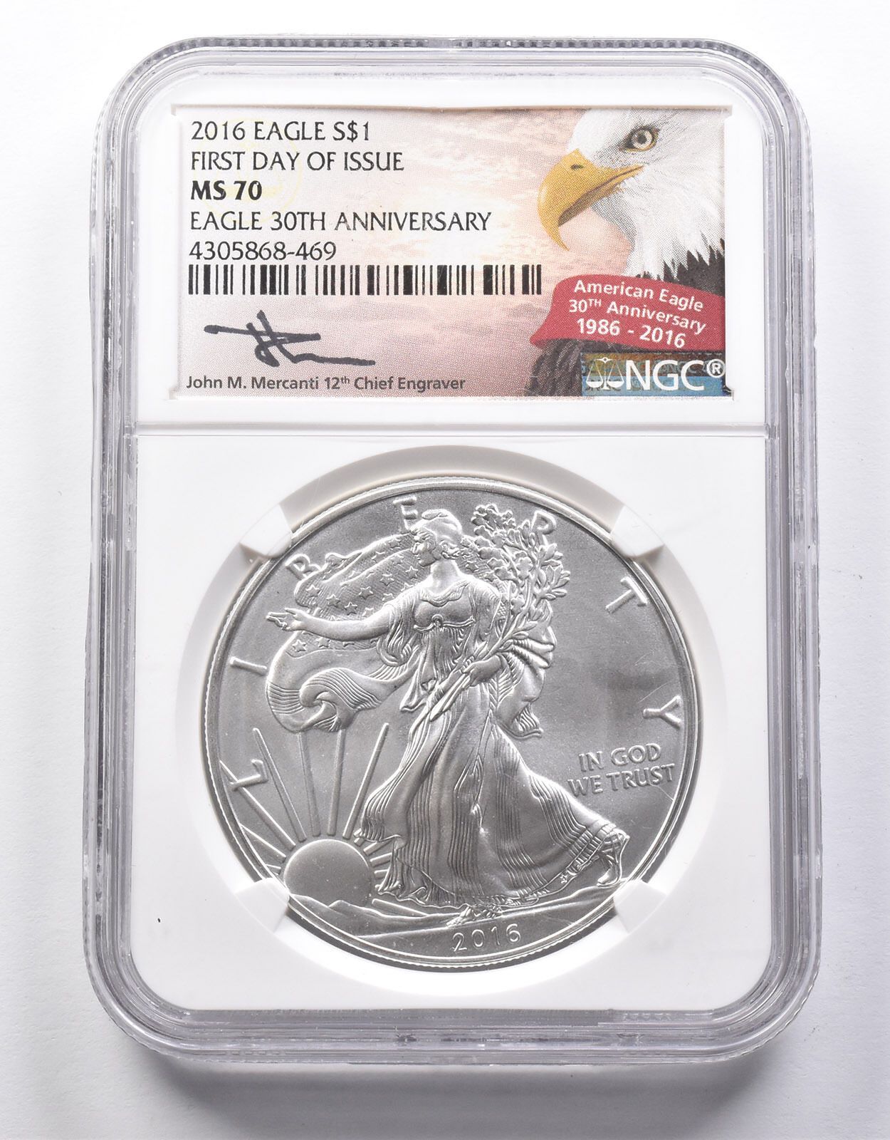 PCGS 2016 MS70 30thアニバーサリー＄1 銀貨 3.6万円 PCGS 2016 MS70 30thアニバーサリー＄1 銀貨 3.6万円 PCGS 2016 MS70