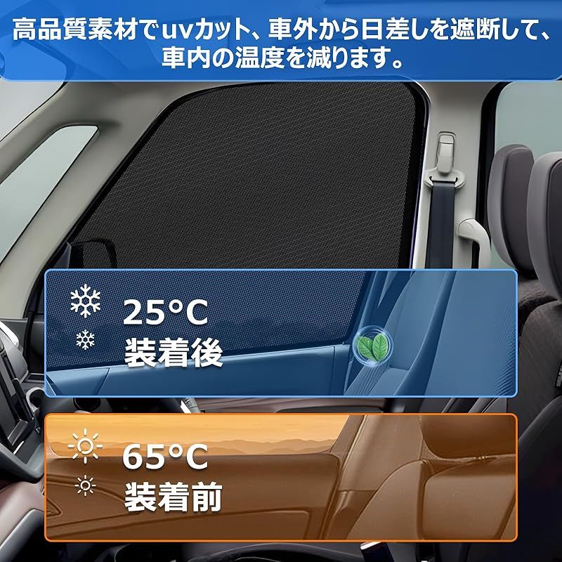 BLUESEATEC スズキ ソリオ MAD07系 遮光 メッシュカーテン マグネット