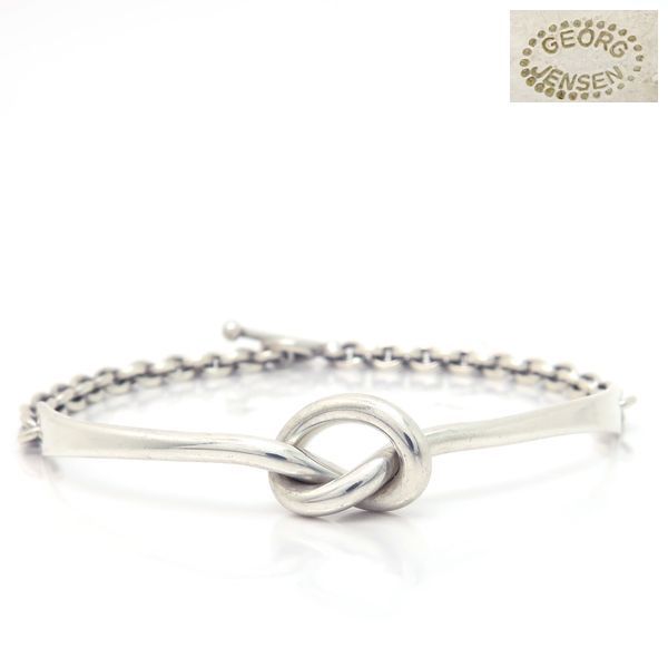 Georg Jensen ノット チェーン ブレスレット A51B シルバー 925S