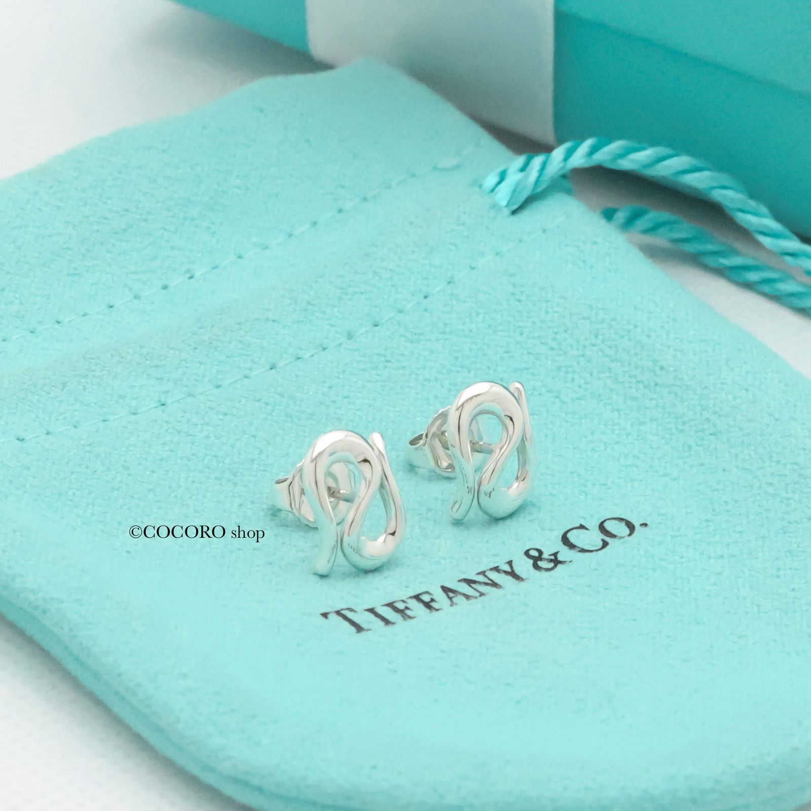 Tiffanyティファニー オープンウェーブ ピアス 美品】ティファニー TIFFANY&Co. オープン ウェーブ エルサペレッティ