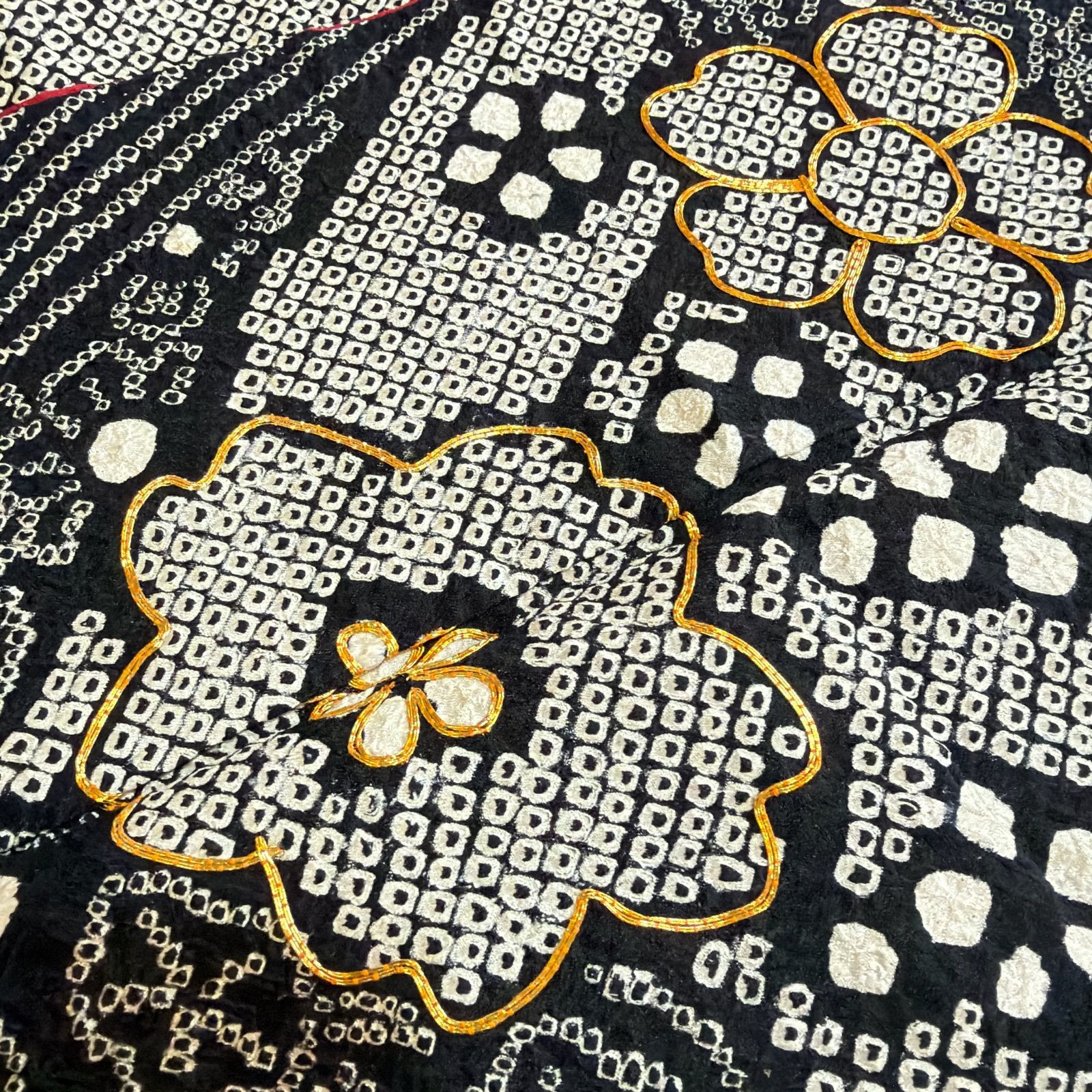 振袖 総絞り 黒 大光織物 フルセット 正絹 金駒刺繍 - メルカリ