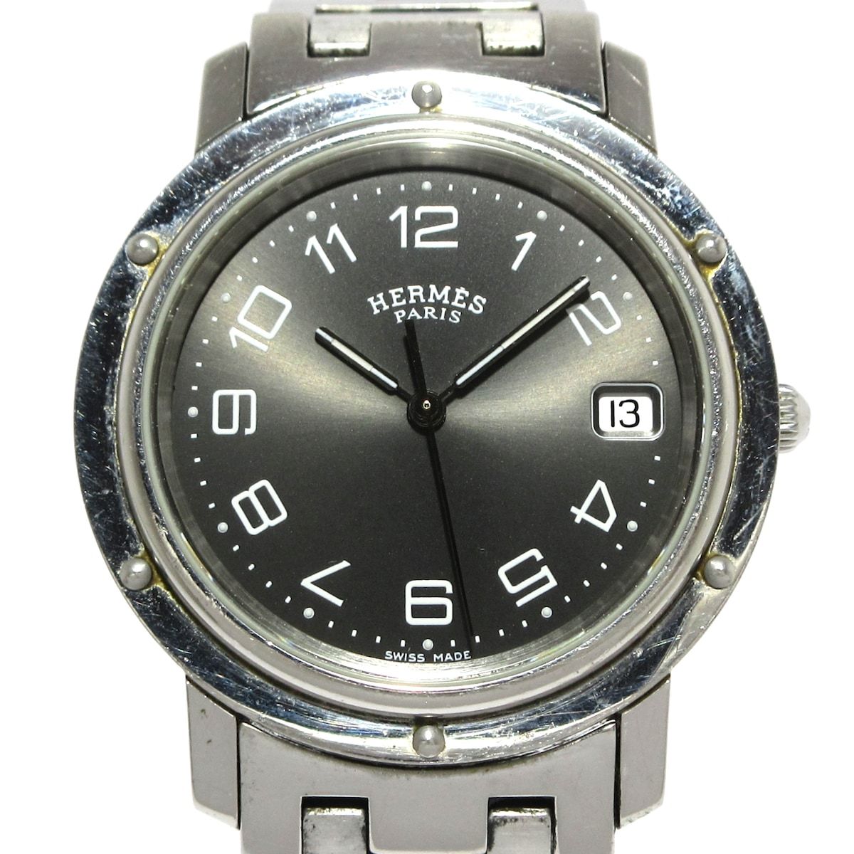 HERMES(エルメス) 腕時計 クリッパー CL6.710 メンズ 黒 - メルカリ