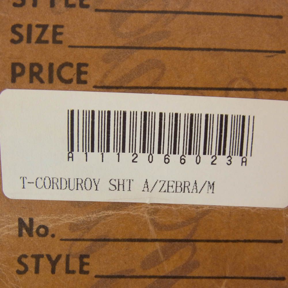 TENDERLOIN テンダーロイン T-CORDUROY SHT A ZEBRA ゼブラ柄