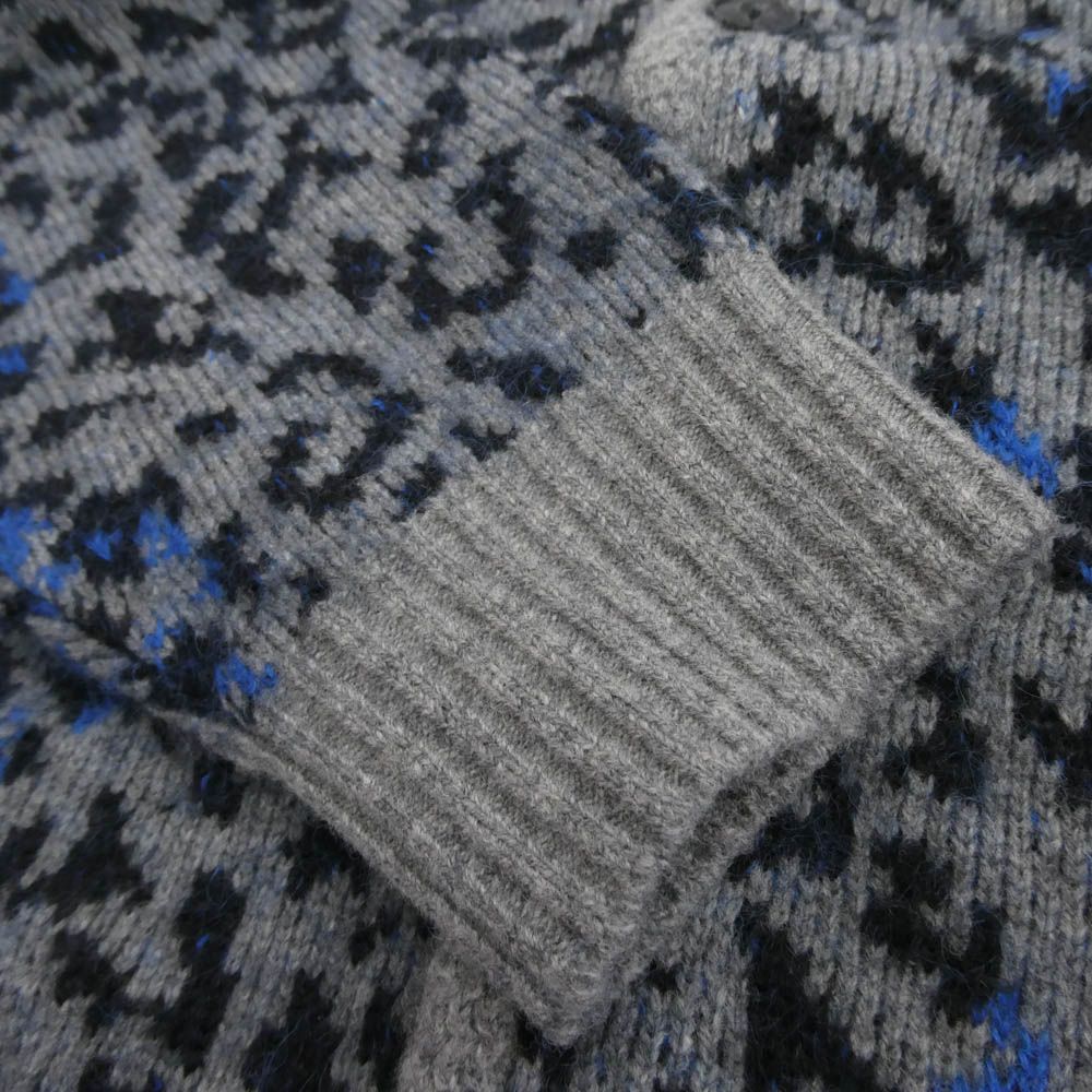 【最高デザイン・入手困難モデル】ワコマリア☆レオパード柄モヘアニット/2489 最高デザイン・入手困難モデル】ワコマリア☆レオパード柄モヘアニット