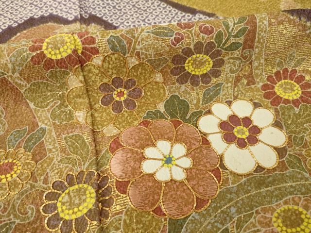 平和屋着物○京友禅の第一人者 松井青々 訪問着 駒刺繍 道長花文 金彩