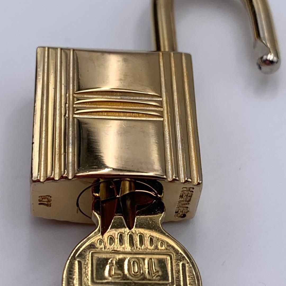 エルメス カデナ 24Kメッキ No.107 107番 鍵付き カデナキー