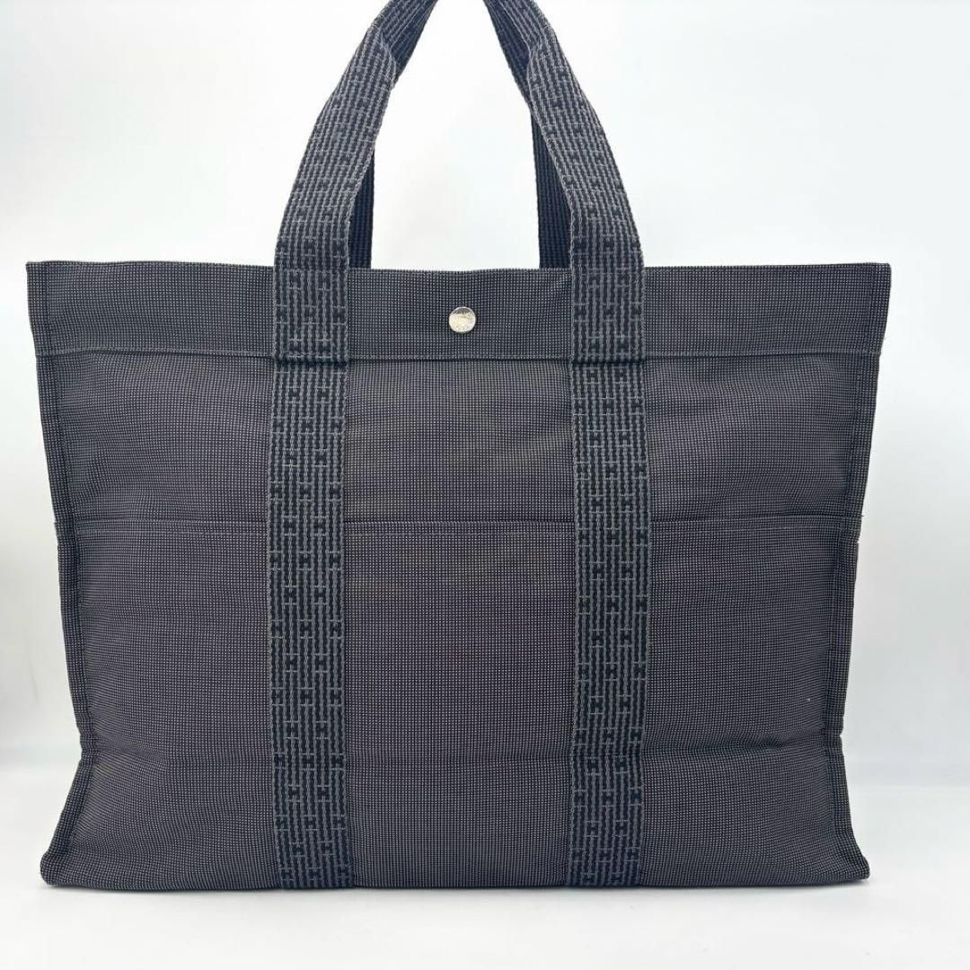 エルメス エールライン GM トートバッグ A4収納可能 グレー系 鞄