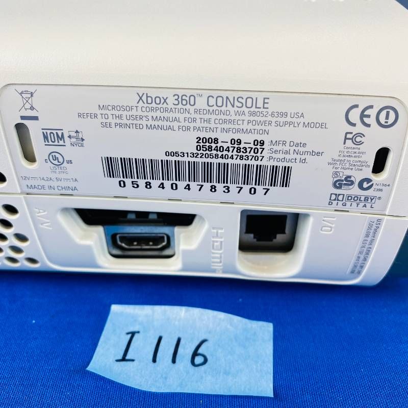 ◇I116【すぐに遊べるセット】Microsoft Xbox 360 ホワイト 60GB HDMI