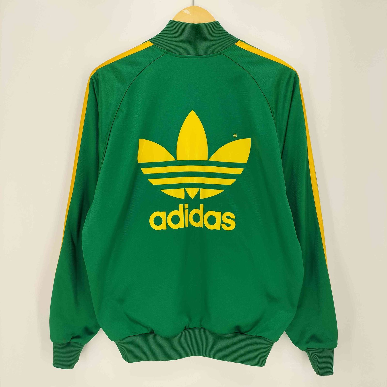 アディダス adidas 80-90s デサント製 トレフォイルロゴ刺繍 背面