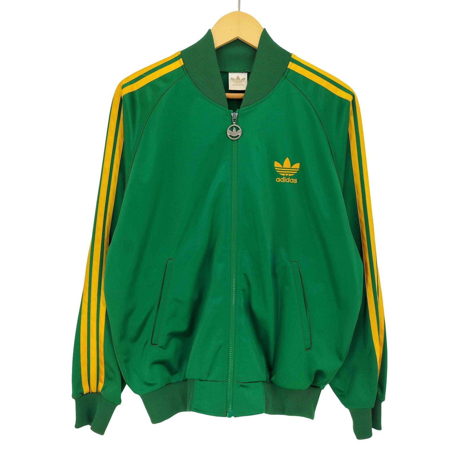 アディダス adidas 80-90s デサント製 トレフォイルロゴ刺繍 背面