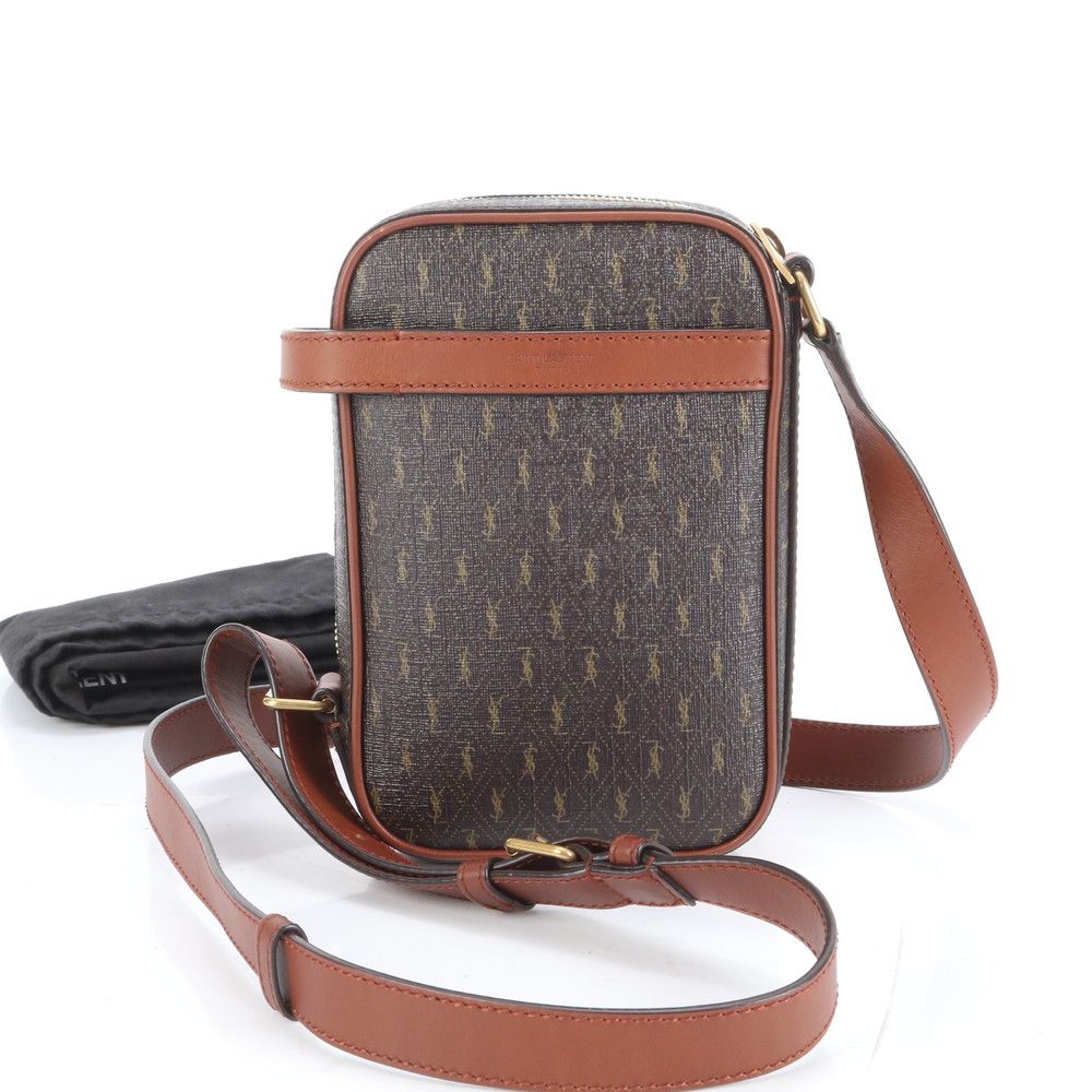 美品 サンローラン パリ YSL モノグラム レザー ショルダーバッグ 斜め