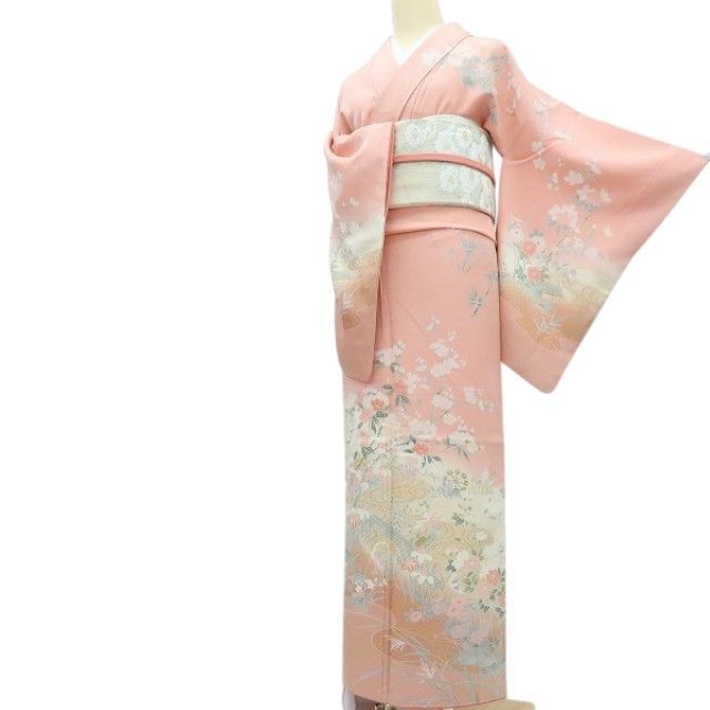 Y3853◇美品 正絹 鈴乃屋謹製 手縫い仕立て 訪問着 着物 Y3853◇美品 正絹 鈴乃屋謹製 手縫い仕立て 訪問着 着物