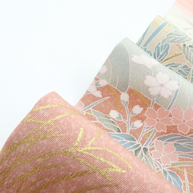 百華❀Y4303◇美品 鈴乃屋謹製 手縫い仕立て 正絹 桜 梅 椿 鷺 訪問着