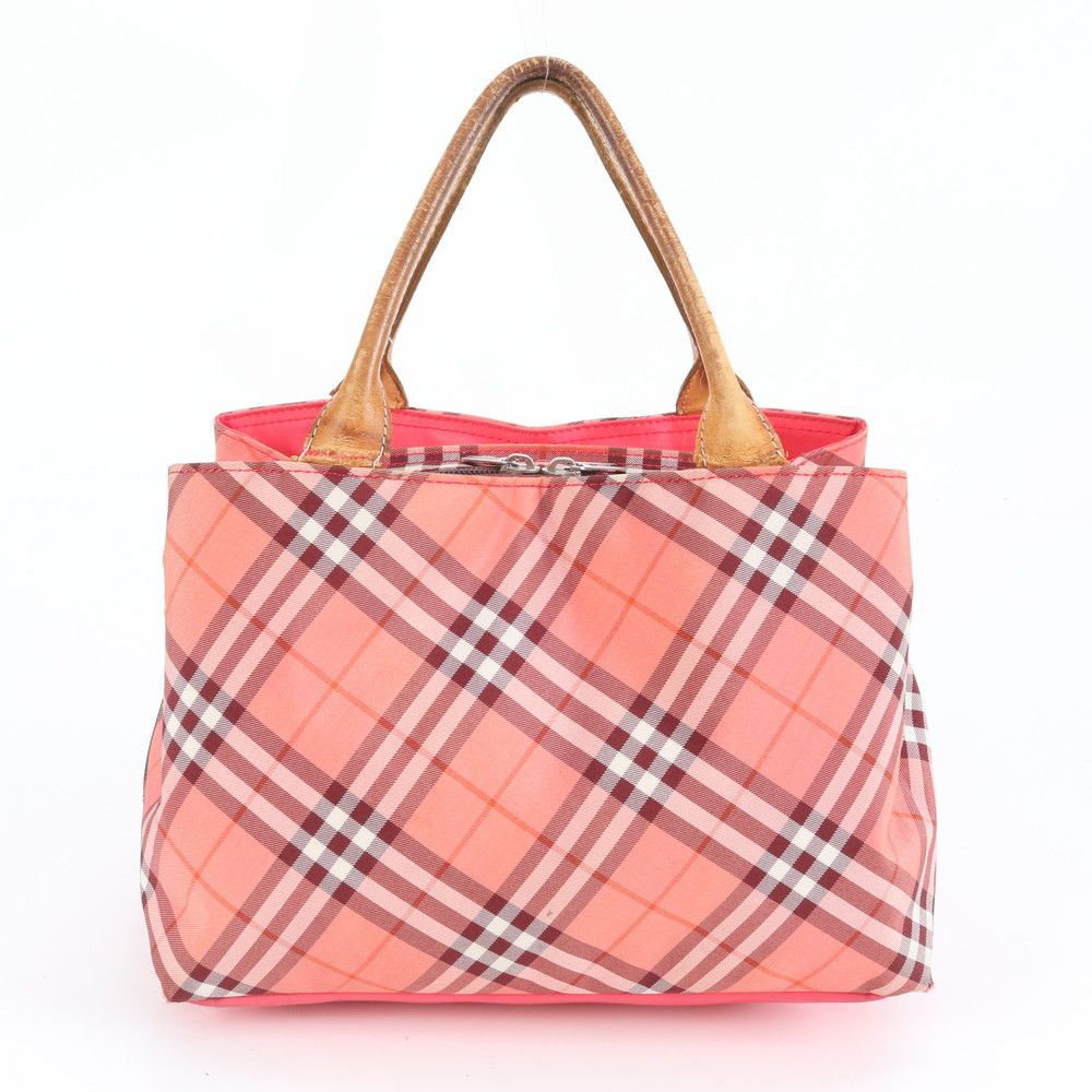 未使用級✨Burberry バーバリー　トートバッグ　ノバチェック　ピンク　A4 美品 バーバリー チェック ZA436-110 レザー トート バッグ 肩掛け
