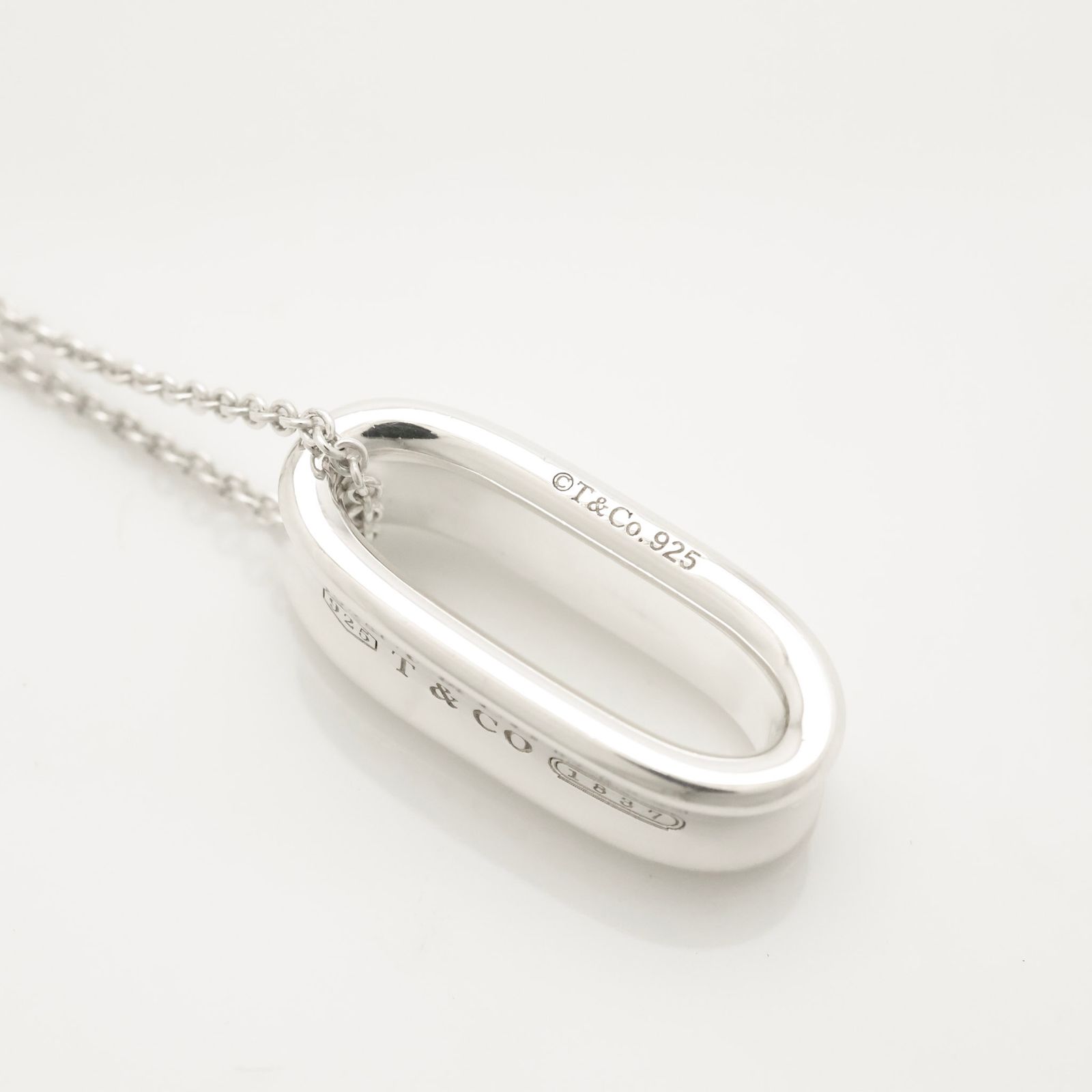 美品】ティファニー TIFFANY&Co. 1837 オーバル ループ ネックレス