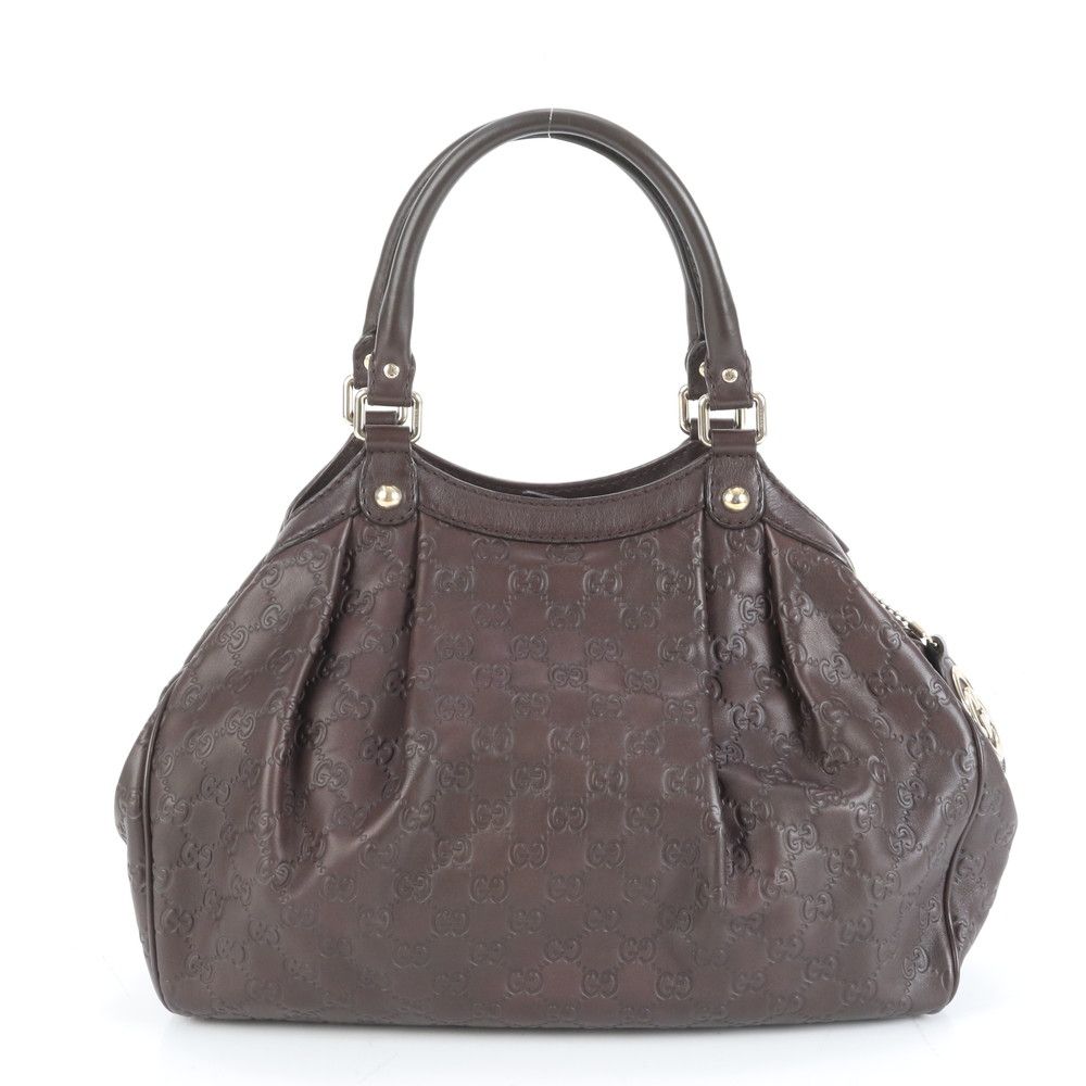 極美品 グッチ グッチシマ スーキー 211944 レザー トート バッグ