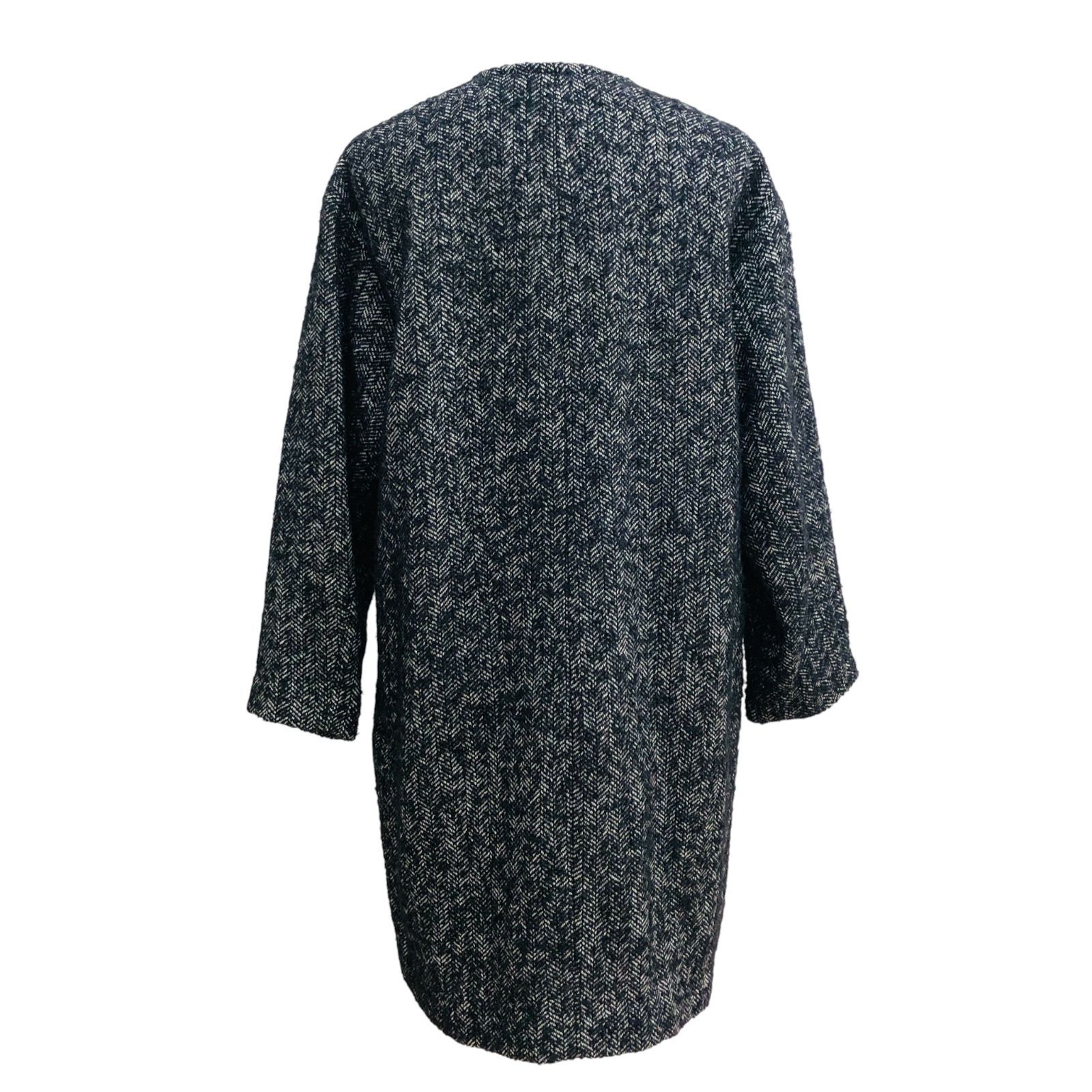 ZK24 Natural Beauty Basic ツイードコート ラップコート ウール混