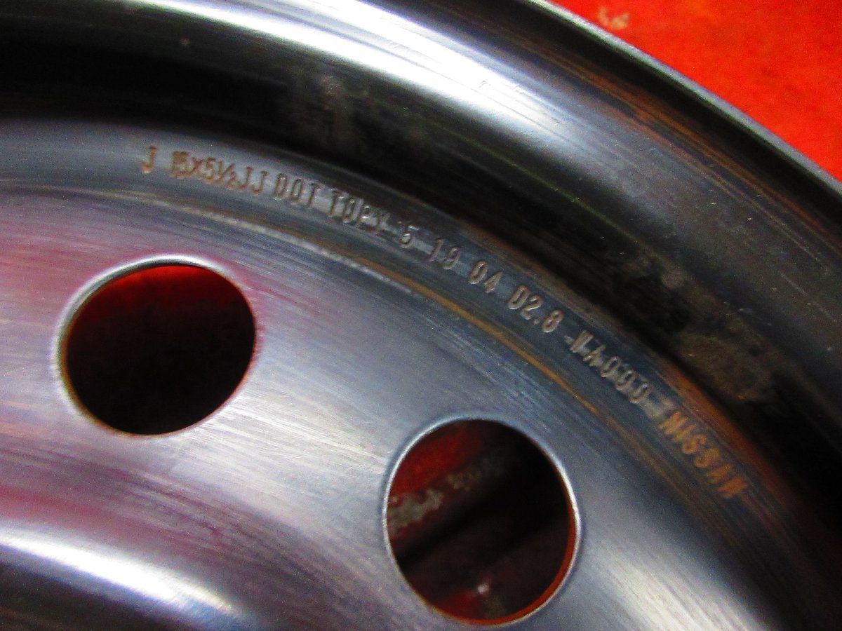  スチール ホイール 2本 日産 セレナ C 26 27 15 5 J 穴 114 3 45 ハブ径 66 ローレル プレサージュ セフィーロ ステージア 52509 H 15インチ ホイール